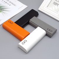 Boîte à lunettes de lecture rectangulaire portable anti-pression en cuir PU rigide avec fermeture magnétique, personnalisable avec logo, vente en gros