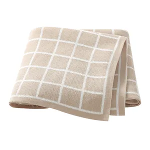 Coperta Plaid Plaid di nuovo arrivo Mimixiong coperta 100% cotone lavorato a maglia copri biancheria da letto per neonati