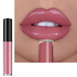 Großhandel OEM/ODM Schnelle Lieferung Fabrik preis vegane hoch pigmentierte Handelsmarke sexy glänzend benutzer definierte braune Nude Farbe Lip gloss
