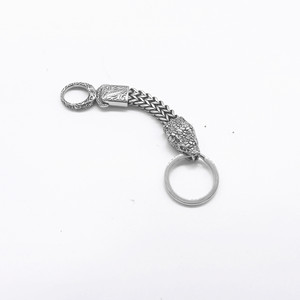Stainless Steel Snake Head Keychain Carabiner Handmade <b>Metal</b> <b>Key</b> <b>Chain</b> Irregular Shape Gift For Couples Colleagues Friends - Product Image 1