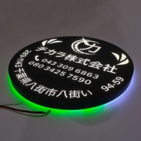 Enseigne de boîte à lumière LED double face pour extérieur enseigne LOGO en acrylique publicitaire LED enseigne de boîte à lumière changeante de couleur RVB pour les entreprises
