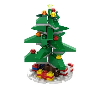 Christmas Tree 77pcs Gift Santa Claus Building Blocks Construction Educational Toys children adult 2021 Christmas Hot