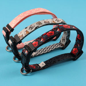 Auf Lager Polyester Hundehalsband Geringe Mindestbestellmenge Günstige Langlebige Kunststoffschnalle Sublimiertes Blanko Weiches Gepolstertes Halsband für Kleine Hunde - Product Image 4