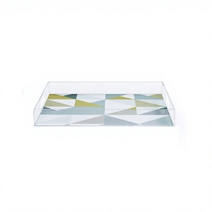Latest Design Acrylic Food Serving <b>Tray</b> Customized Size Rectangular Shape Dessert Dates Serving <b>Tray</b> In Bulk - Product Image 1