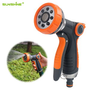 SUNSHINE Boquilla de Manguera de Jardín de Alta Presión Ajustable, Boquilla de Pulverización con Control de Volumen de Agua, Válvula de Gatillo Frontal, 8 Patrones - Product Image 1
