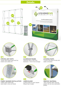 Supports de bannière pliables portables robustes pour publicité, présentoirs de stand pour événements éphémères - Product Image 4