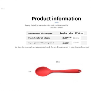 Cuillère en silicone <span class=keywords><strong>Lasha</strong></span>, cuillère à mélanger, cuillère à riz, cuillère pour étudiants, cuillère pour enfants, résistante à la chaleur, minimalisme moderne, outils complémentaires - Product Image 4