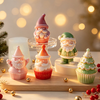J10-606 Benutzerdefinierte Logo-Weihnachts-Silikonform Fabrik 3D Weihnachtsbaum Schneemann Formen für Handgemachte Seife Kerzen Harz Schlüsselanhänger