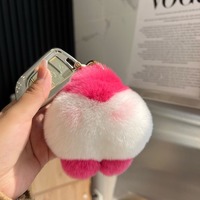 Usine en gros Rex lapin en peluche cartable suspendu mignon Rex lapin cheveux cadeau en peluche Corgi voiture pendentif en peluche Corgi porte-clés