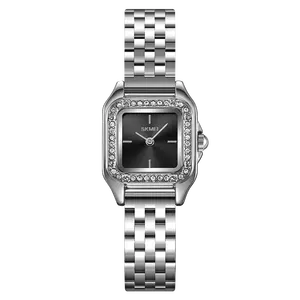 SKMEI 2181 Gold luxury watch for women Fashion Stainless Steel Band Square Watch Elegant Waterproof Ladies Quartz Watch