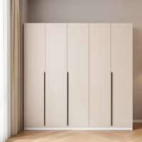 Ensemble de meubles et armoire de chambre à coucher au design moderne, comprenant une armoire ouverte autoportante en MDF avec portes battantes et un bureau d'ordinateur