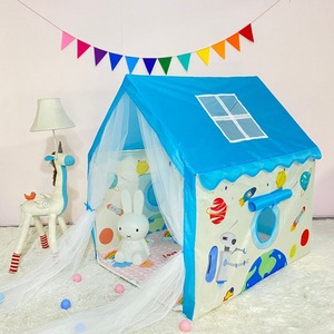 Carpa de juegos infantil para interiores, casa de dibujos animados, tela de PVC Oxford, para niños de 4 a 6 años, juguete de simulación. - Product Image 4