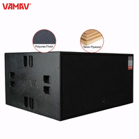 VAMAV NOVA AX 218S Haut-parleur de scène actif, subwoofer double 18 pouces, système audio professionnel 7000W crête, pour concerts, DJ et bars