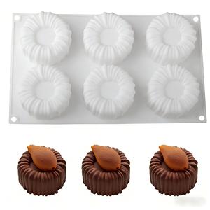 Moule à gâteau mousse professionnel en silicone à rainures, résistant aux hautes températures, facile à démouler pour les desserts <span class=keywords><strong>Charlotte</strong></span> et français - Product Image 3