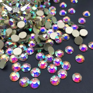 2088 Flatback Non Hot Fix en vrac cristal gros strass ongles Flat Back Ab strass