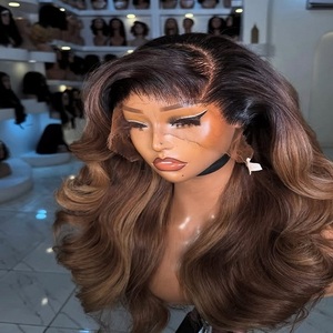 Peluca de Cabello Humano Ondulado Marrón Chocolate con <span class=keywords><strong>Pico</strong></span> de Viuda, Encaje Frontal 13x6, Línea de Cabello M Transparente HD, Color Marrón, de Lagos - Product Image 1