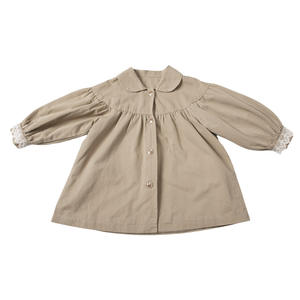 Cappotto Trench in Misto Cotone Tinto in Capo di Media Lunghezza per l'Autunno, Nuovo Stile 2026, Moda Coreana Trendy per Bambine - Product Image 5