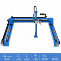 Nouveau manipulateur de portique à 3 axes en acier bleu avec rail de guidage linéaire et chaîne de traînage pour le chargement de machines, marque QG