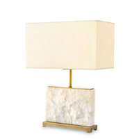 Lampe de table LED moderne de luxe en marbre avec lumière blanc chaud Ra80, garantie de 2 ans pour le salon, culot E26, alimentation secteur