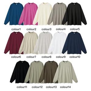 Nouveau design col rond à manches longues 100% coton éponge blanc sweats unisexe personnalisé col rond avec logo imprimé t-shirt pour homme - Product Image 5