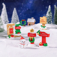 Micro-paysage, Maisons de poupées, Village d'elfes, Poteau de signalisation, Porche, Décorations de Noël en résine, Panneaux, Artisanat, Figurines, Ornements