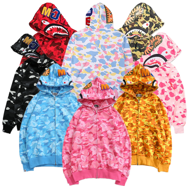 bape pink zip up moletom com capuz