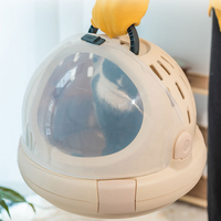 Sac de transport de luxe 2-en-1 pour chat et lapin, en plastique, avec lit moelleux, pour extérieur et voyage