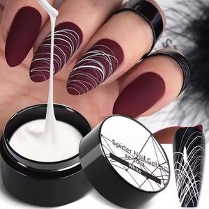 Vernis à <span class=keywords><strong>ongles</strong></span> en gel <span class=keywords><strong>pour</strong></span> <span class=keywords><strong>dessin</strong></span> d'araignée blanc noir argenté, peinture UV, gel de contour, vernis à <span class=keywords><strong>ongles</strong></span>, art des <span class=keywords><strong>ongles</strong></span>, tout <span class=keywords><strong>pour</strong></span> la manucure - Product Image 1