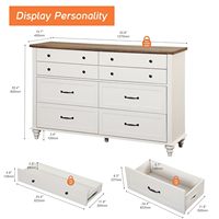 Commode moderne pour enfants avec 7 tiroirs Organisateur de rangement Commode blanche pour chambre d'enfant et bébé