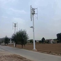 Turbine éolienne à axe vertical 5KW conçue en usine nouveau générateur complémentaire d'énergie tension nominale 380V pour la maison
