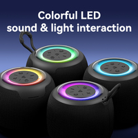 USAMS YX014 Speaker Mini Nirkabel Portabel Premium Dapat Diisi Ulang Dengan Lampu LED RGB Speaker Bertenaga