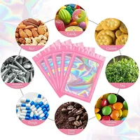 Op maat gemaakte logo gravureprint, gestanste ritssluiting, staande pouch, vochtbestendig, geurdicht, voedselverpakking, 3,5g Mylar zakje