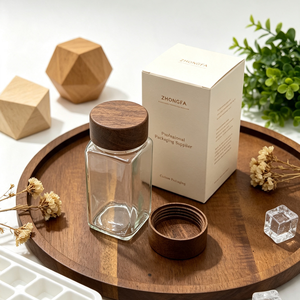 Couvercle en bois de noyer personnalisé pour bocaux de conservation en verre, récipients à épices, boîtes de cuisine – Vente en gros - Product Image 5