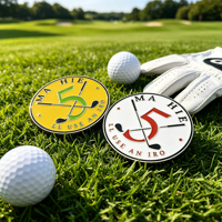 Marcador de Pelota de Golf Magnético de Metal Personalizado, Bajo MOQ, Imán Personalizado y Clip para Zapatos de Golf con Grabado Láser para Imprimir Imágenes