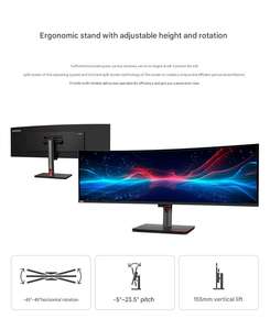 Hot Selling for Lenovo ThinkVision P49w-30 49-inch IPS HDMI Thunderbolt4 5K Dual QHD Curved Screen Business <strong>Computer</strong> PC <strong>Monitors</strong> - Product Image 6