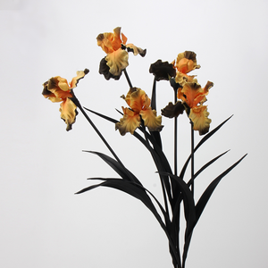 Venta al por mayor 21,65 ''realista Artificial <span class=keywords><strong>Iris</strong></span> Cymbidium orquídea flores PU Real Touch boda graduación fotografía decorativa - Product Image 1