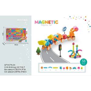 2025 fabbrica direttamente all'ingrosso di colore giocattoli per bambini asta magnetica giocattolo auto magnetica blocchi di costruzione parcheggio per i bambini - Product Image 4