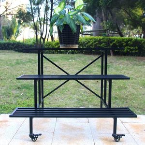Estante expositor transfronterizo para flores y plantas, estantería de almacenamiento móvil multifuncional para uso doméstico, sencillo estante de hierro forjado para balcón - Product Image 3