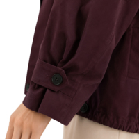 Veste trench courte pour femme, style vintage, col roulé, fermeture éclair sur le devant, manches évasées, poches, doublure polaire automne, capuche amovible, tendance