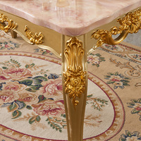 Table à manger européenne de luxe, table à manger rectangulaire, table en chêne sculpté, plateau en marbre, table à manger carrée haut de gamme, ensemble de chaises