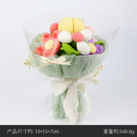 Fleur de tulipe au crochet à tige unique, emballage cadeau, fleur artificielle tricotée, romantique, présentation individuelle en coffret