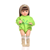 Muñeca Reborn de silicona suave de 21 pulgadas, muñeco de simulación de bebé, incluye ropa, recién nacido