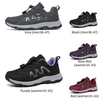 Chaussures de marche légères pour hommes, avec embout large, maille respirante, semelle intermédiaire MD, fermeture à enfiler, antidérapantes, printemps été automne hiver
