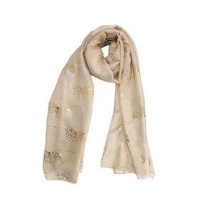 Sciarpa Lunga in Cotone TR Angelina Dandelion con Lamina d'Oro 70x180cm, Accessorio di Moda - Product Image 1