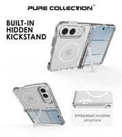 Coque de téléphone transparente magnétique robuste pour Apple pour iPhone 18 Duo Ultra Fold, protection anti-chute avec support