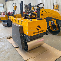 Compacteur routier à double tambour portatif de 330 kg, 550 kg, 800 kg, vibro-compacteur de sable, rouleau compacteur portatif