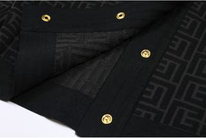 AIMEISI Hochwertiges, Sofort Verfügbares, Lässiges Und Elegantes Zweiteiliges Damen-Set Mit Gestreiftem, Ärmellosem, Langem Kleid Und Strickjacke Mit V-Ausschnitt - Product Image 6