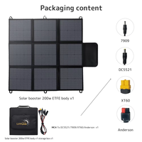Panneau solaire monocristallin pliable 240W, chargeur solaire portable, module haute efficacité pour station d'alimentation, utilisation en extérieur