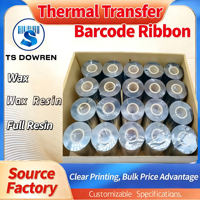 Ruban de transfert thermique compatible AD500 OKI HP (TTR) 40 mm de largeur, film PET lavable, étiquettes textiles double face TS DOWREN