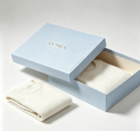 Boîte cadeau en carton recyclable de luxe sur mesure avec couvercle et base pour vêtements, accessoires, emballage de cadeaux de mariage